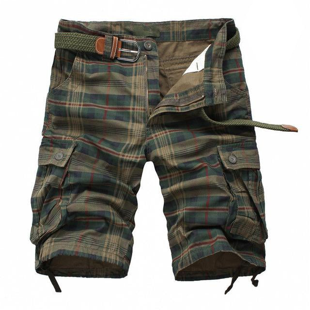 Men's Fashion Plaid Camo Beach & Casual Shorts