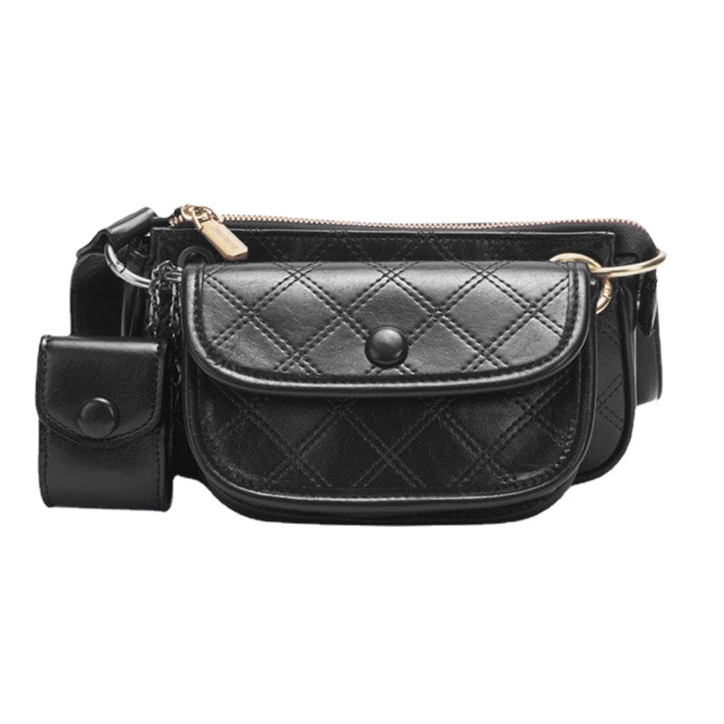 Women Fashion 3Pcs Argyle Solid Shoulder Bag Crossbody