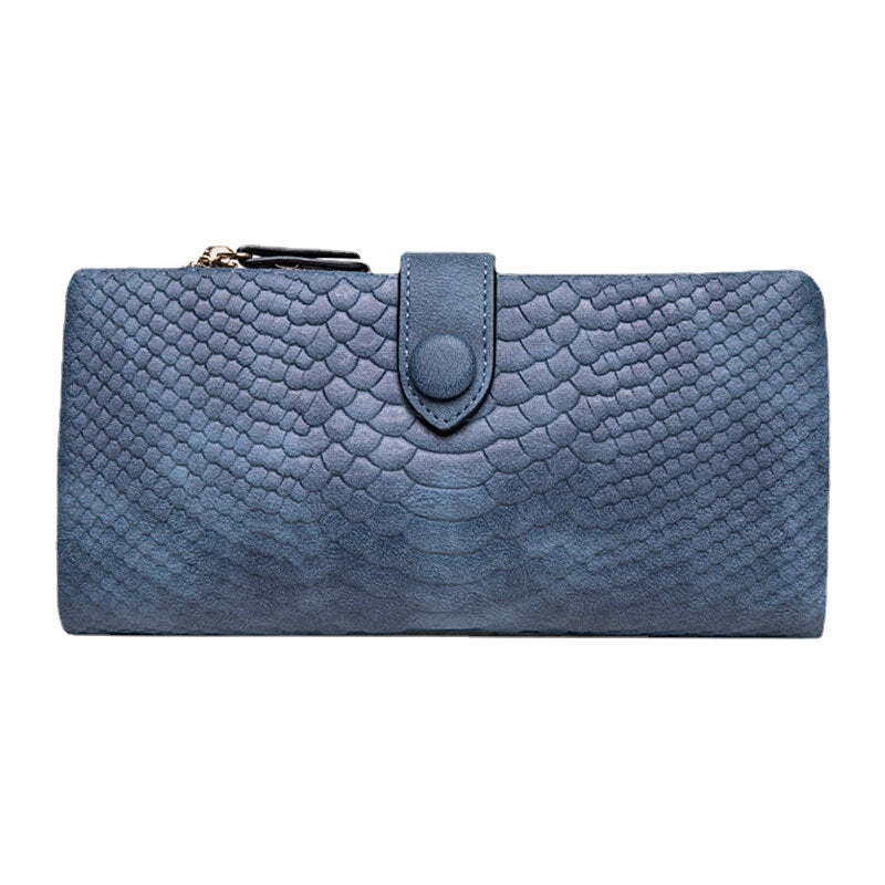 Women 23 Card Slots Crocodile Pattern Long Wallet Purse Phone Bag