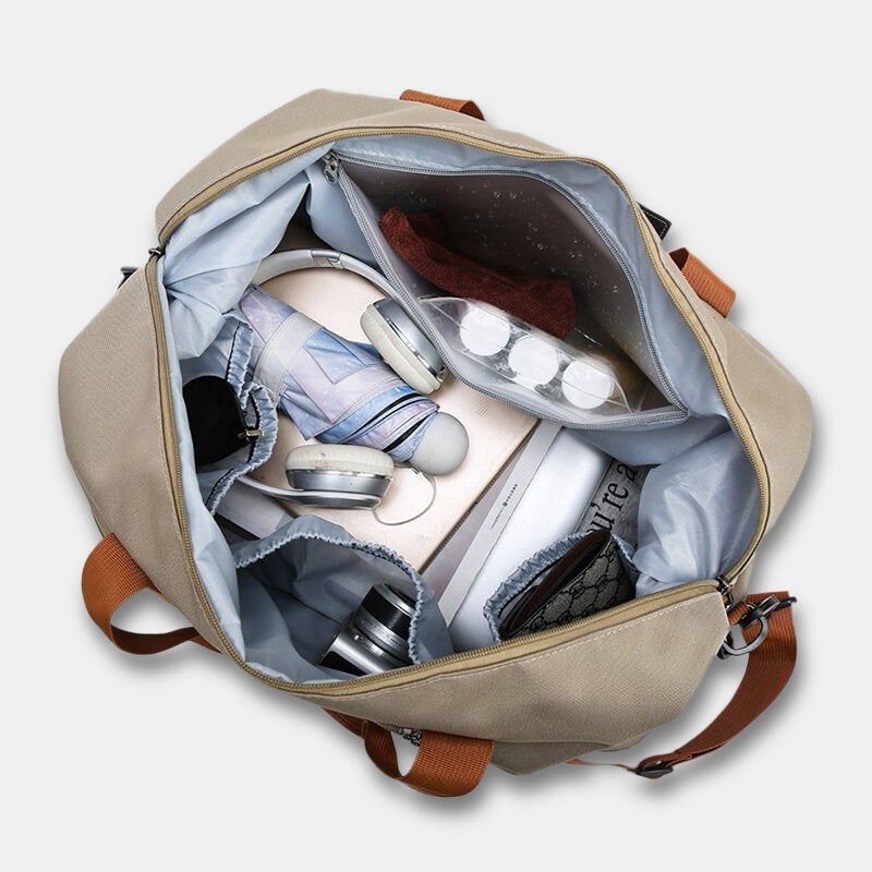 Unisex 32L Waterproof Oxford Crossbody Bag with Multi-Pockets for Summer Travel