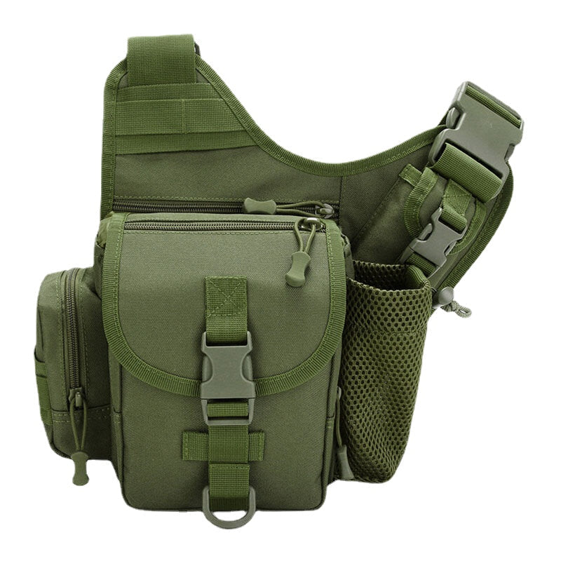 Men's Camo Waterproof Oxford Crossbody Saddle Bag for Outdoor Riding & Sports