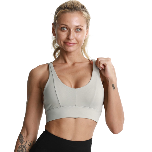 Fashionable Women's Shockproof Widen Hem Push Up Bra With Cross Straps For Yoga
