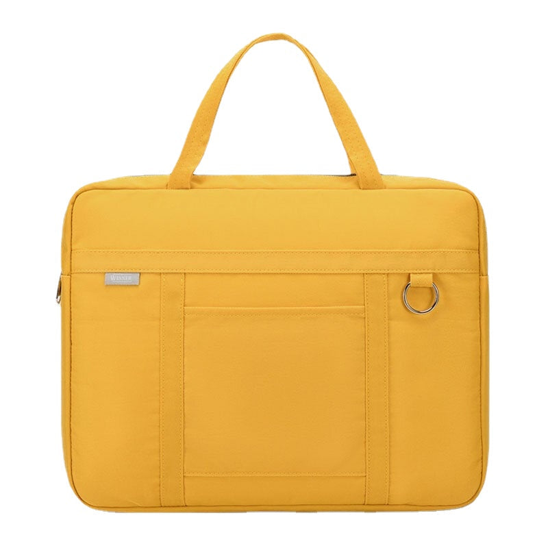 Unisex 14" Waterproof Laptop Bag with Multi-Pockets & Shock-Resistant Shoulder Strap