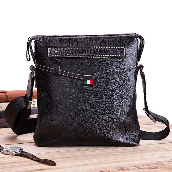 Men's Vintage Leather Business Crossbody Shoulder Bag