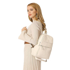 Casual High Quality Ladies‘s Soft Genuine Leather Schoolbag With Large Capactity