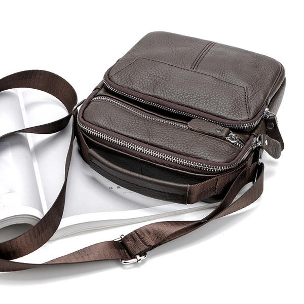 Men's Vintage Leather Crossbody Shoulder Bag