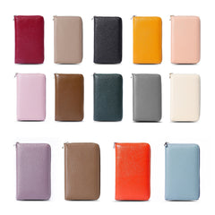 Women Genuine Leather RFID Multifunctional Wallet Multi-compartment Multi-card Slot Long Zipper