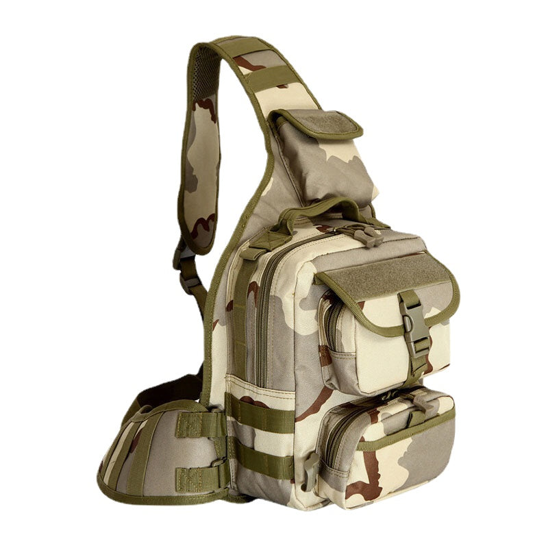Men's Tactical Camouflage Nylon Shoulder Chest Bag for Outdoor Sports & Camping