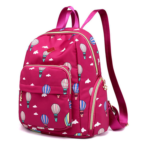 Women Nylon Starry Sky Pattern Backpack Outdoor Shoulder Bag Travel