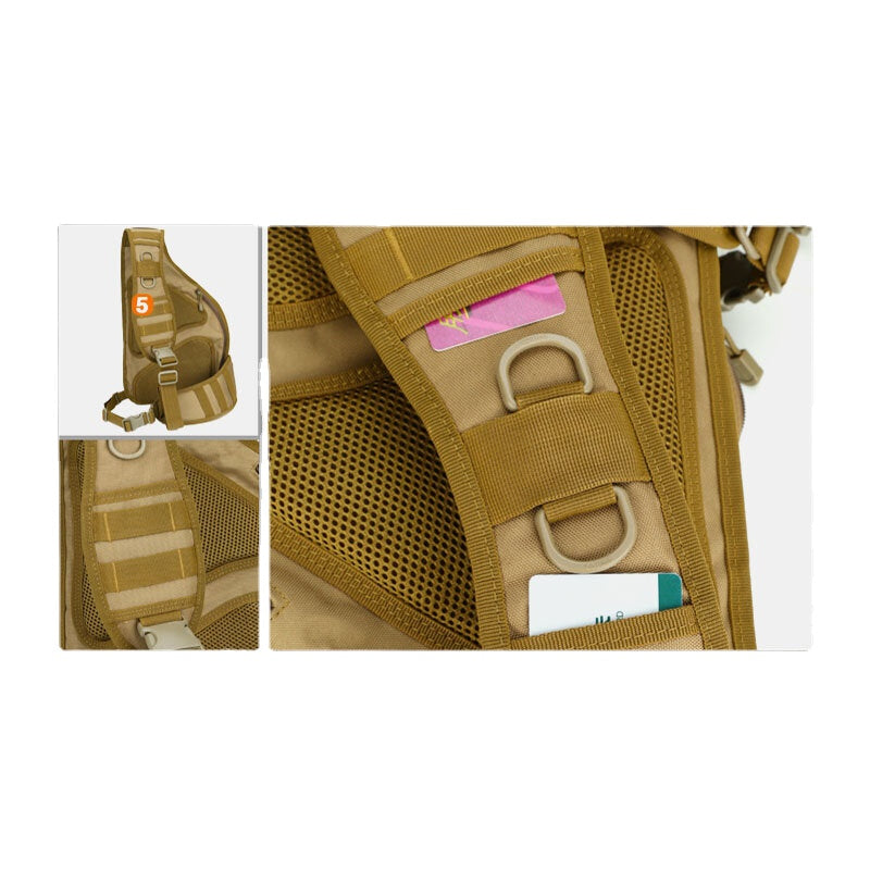 Men's Tactical Camouflage Nylon Shoulder Chest Bag for Outdoor Sports & Camping