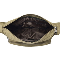 Men's Large Capacity Canvas Crossbody Shoulder Bag - Multi-layer Casual Design