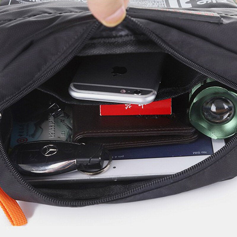 Men's Waterproof Nylon Crossbody Travel Bag for Outdoor Use