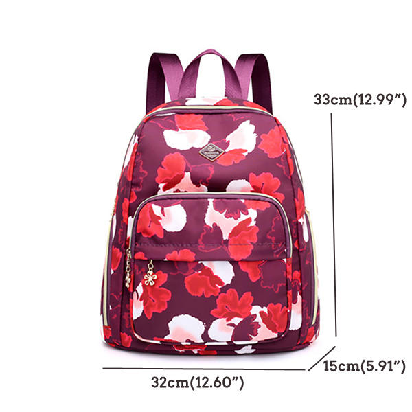 Women Nylon Starry Sky Pattern Backpack Outdoor Shoulder Bag Travel