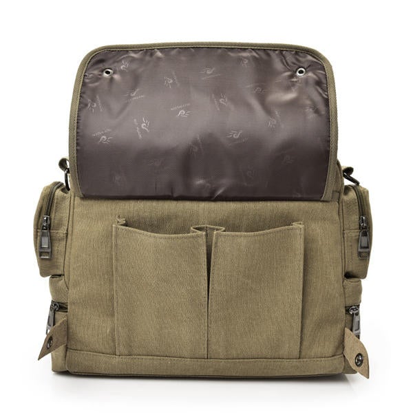 Men's Canvas Casual Business Large Capacity Crossbody Handbag