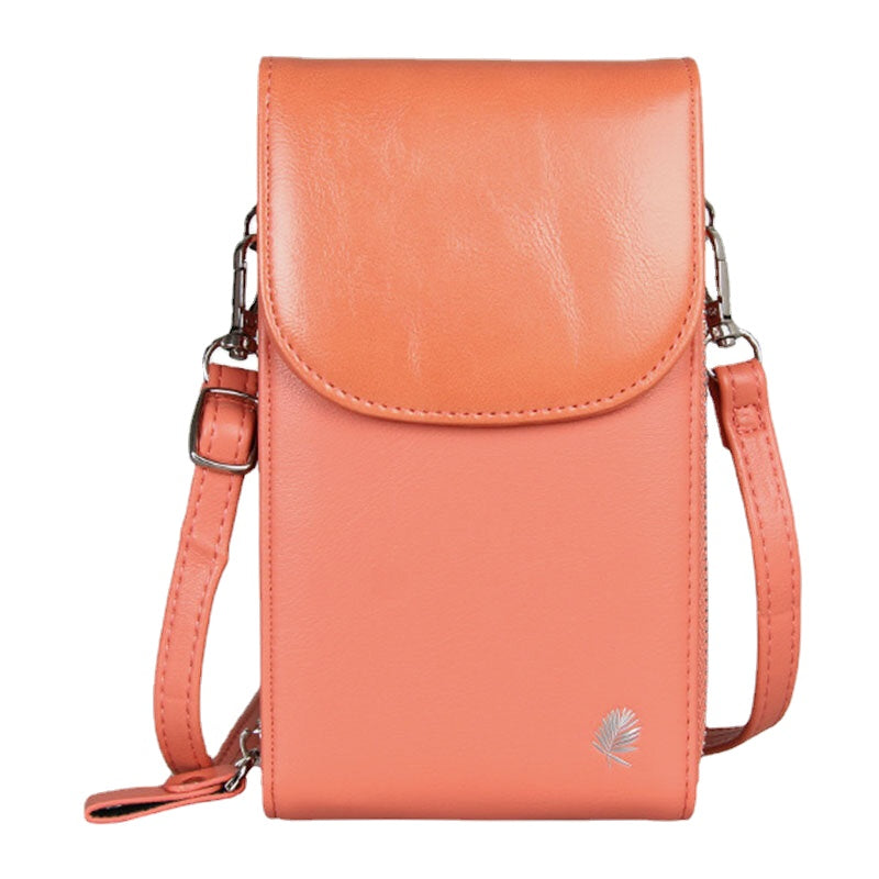 Women 8 Card Slots Phone Bag Solid Crossbody Shoulder