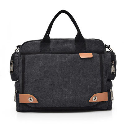 Men's Canvas Casual Business Large Capacity Crossbody Handbag