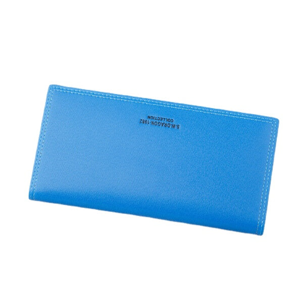 Women Candy Color Long Wallets Casual Purse Card Holder Coin Bags