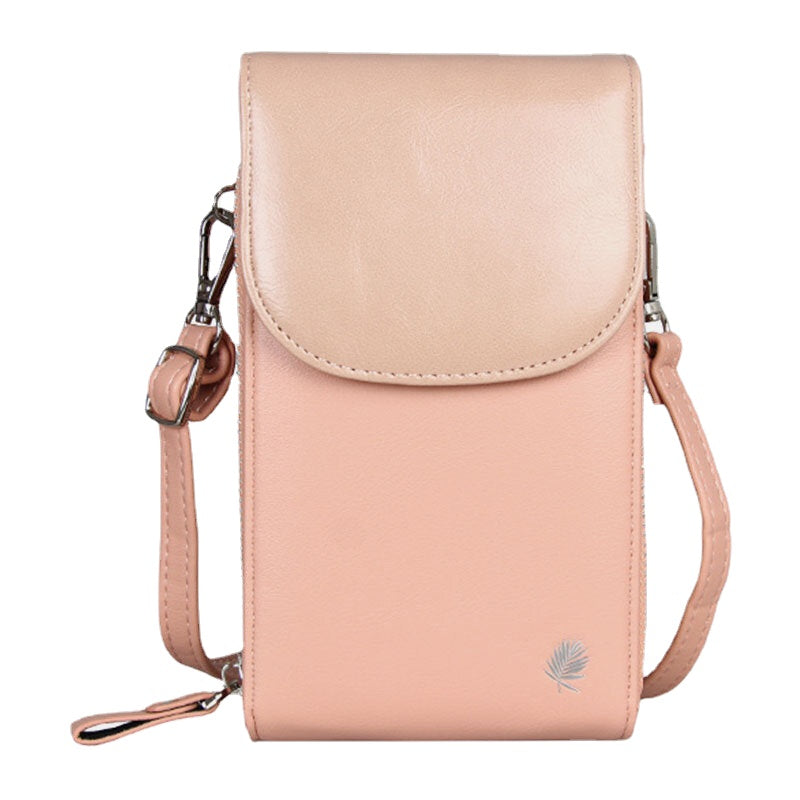 Women 8 Card Slots Phone Bag Solid Crossbody Shoulder