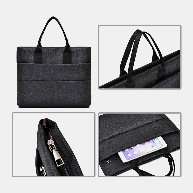 Men's Waterproof 15.6" Laptop Bag, Large Capacity Multi-Layer Briefcase Handbag