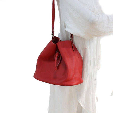 Personalized Suction Top Layer Women's Leisure Soft Leather Shoulder Bag