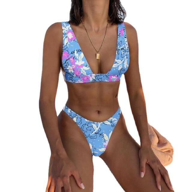 Sexy Ladies' Low Waist Push Up Brazilian Bikini Set