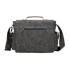 Men's PU Leather Crossbody Bag - Large Capacity, Multi-Pocket, Casual Fashion Messenger Handbag