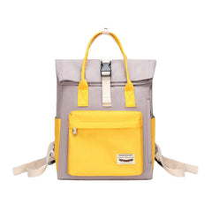 Women Fashion Canvas Casual Patchwork Waterproof Light Weight Backpack