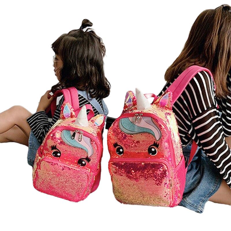 Fashion Large Capacity Ladies' Sequins Unicorn Styling Backpack For School