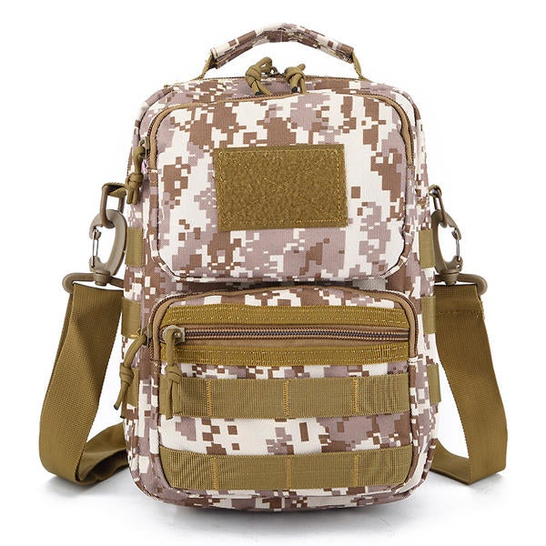 Men's Camouflage Tactical Crossbody Bag - Water-Resistant Outdoor Shoulder Handbag
