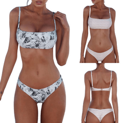 Brazilian Bathing Bandeau Bandage Push-Up Bikini Set - Sheseelady