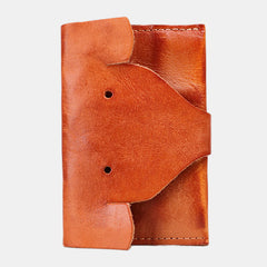 Women Genuine Leather Cowhide Cute Cartoon Elephant Pattern Storage Bag Coin Wallet