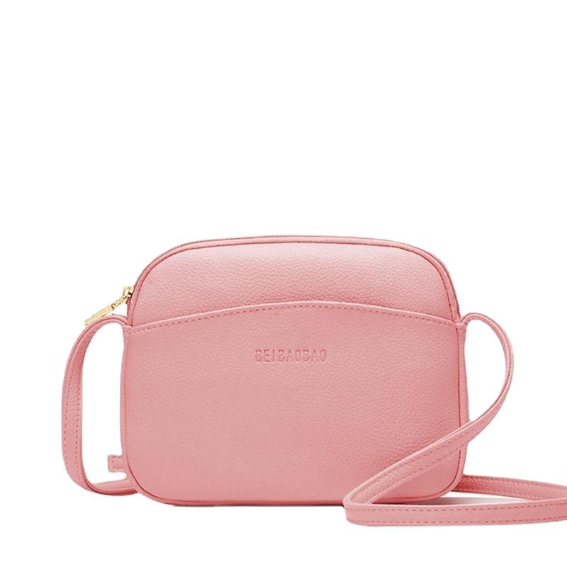 Trendy Casual Ladies' Mini Leather Crossbody Bags Candy Color