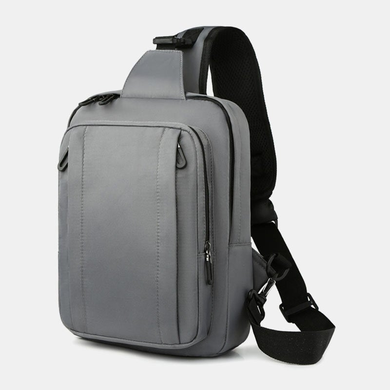 Men's Waterproof Nylon Multi-Pocket Crossbody Shoulder Bag