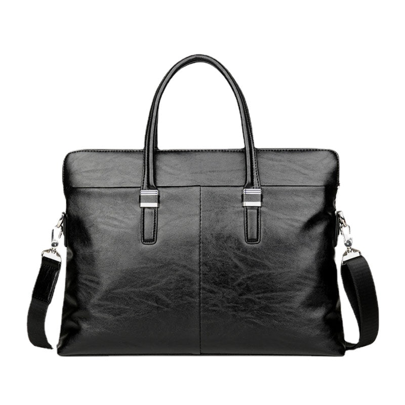 Men Business Large Capacity Waterproof Solid Color Crossbody Bag Handbag