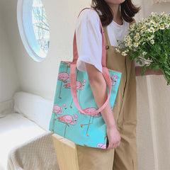 Women Dotted Daisy Printed Tote Bag Handbag Shoulder