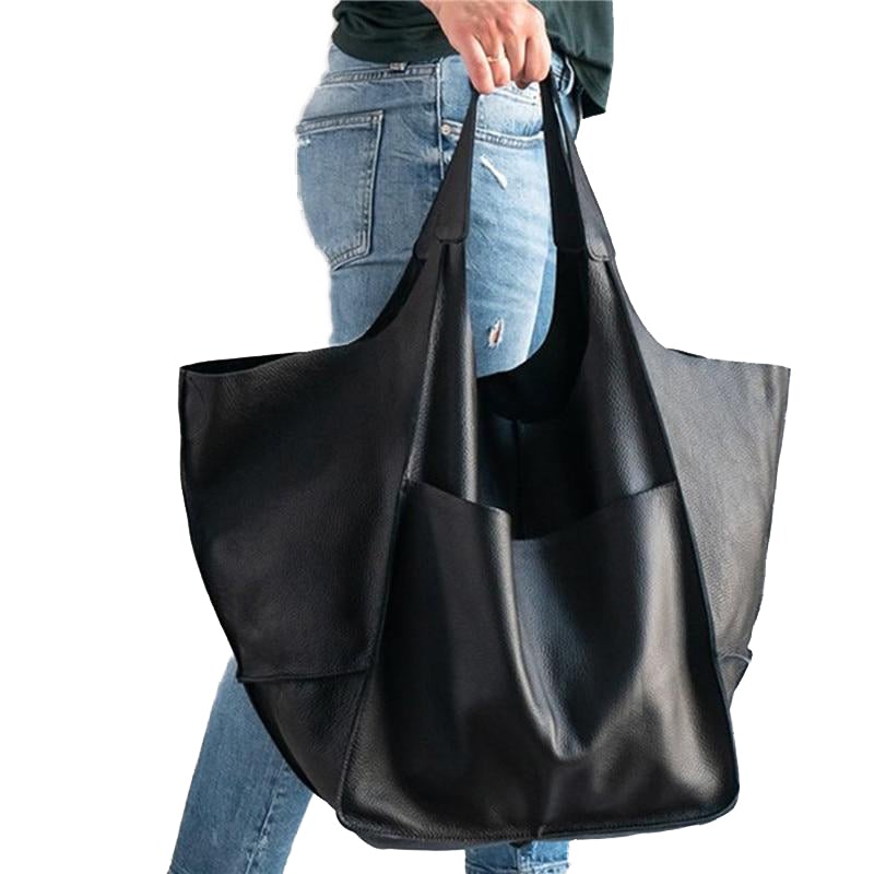 Luxury Casual Women's Large Capacity Soft Leather Tote Bag