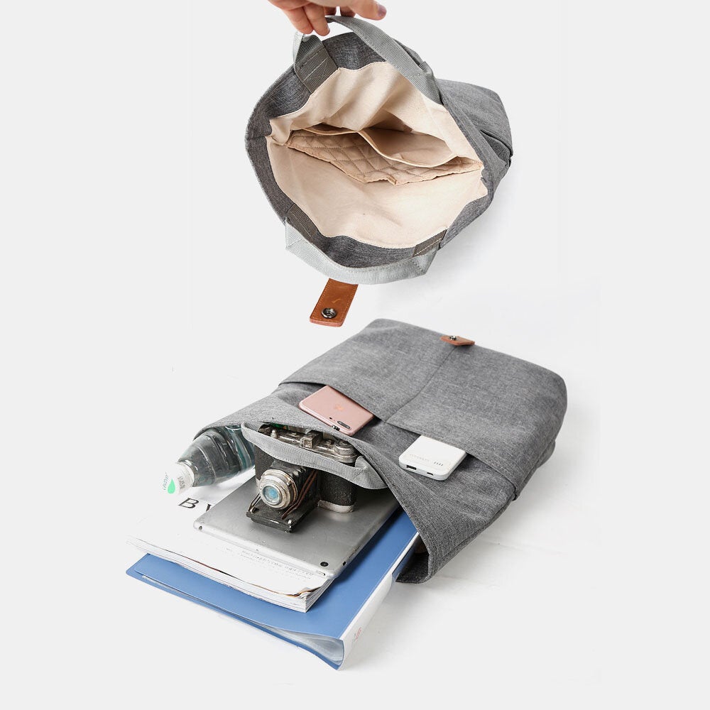 Men's Waterproof Canvas Messenger Bag, Retro Multi-pocket Crossbody Shoulder Bag