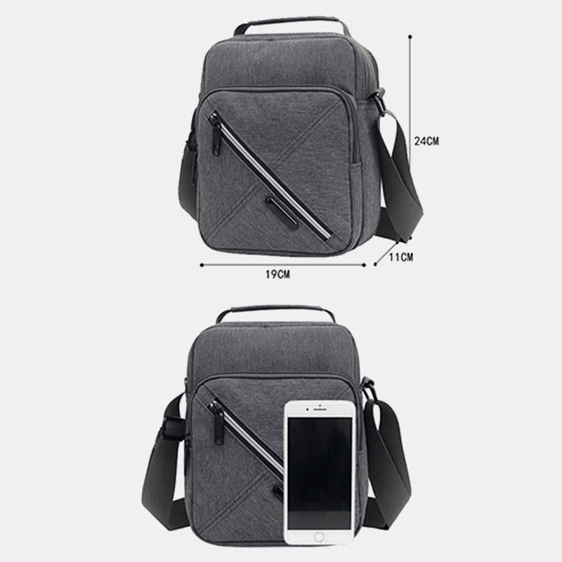 Men's Waterproof Nylon Crossbody Shoulder Bag