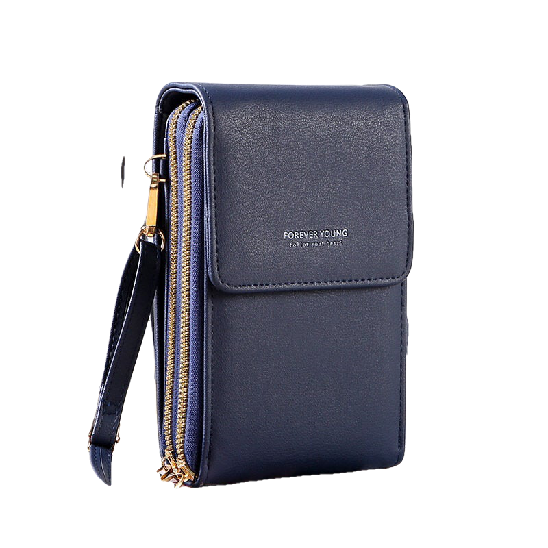 Women 6.5 Inch Touch Screen RFID Clutch Card Large Capacity Multi-Pocket Crossbody Phone Bag