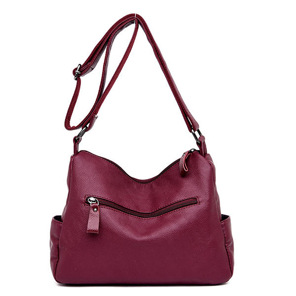 Women Faux Leather Leisure Shoulder Bag Crossbody