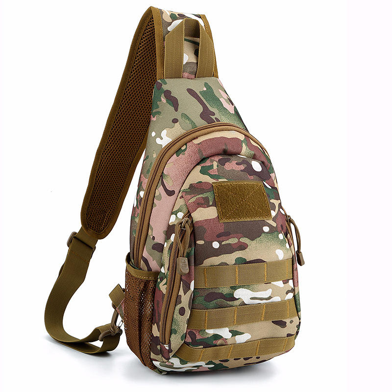 Men's Camouflage Nylon Tactical Crossbody Bag for Outdoor Camping & Trekking