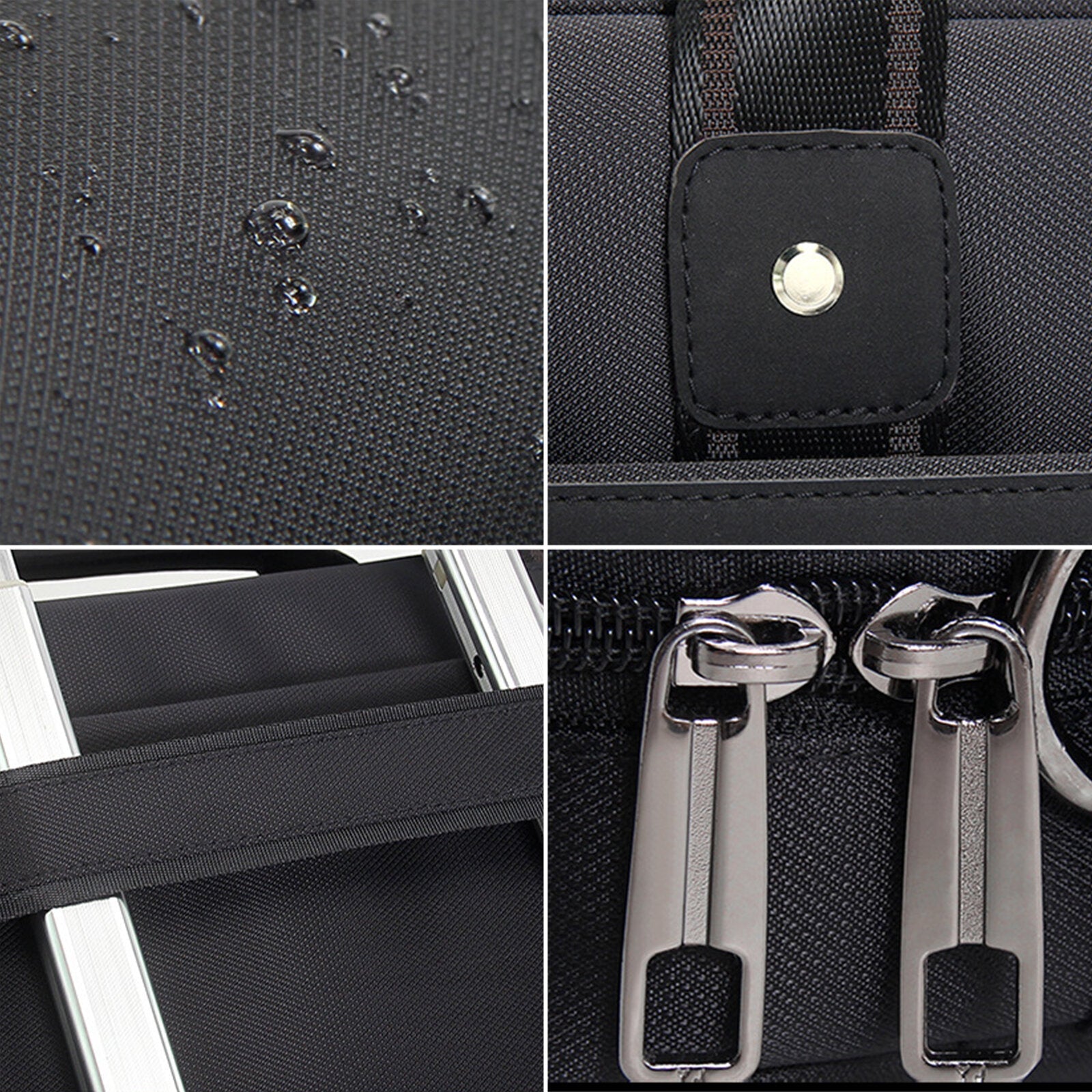 Men's Oxford Cloth Casual Briefcase, Convertible Strap, 16" Laptop Bag, Large Capacity