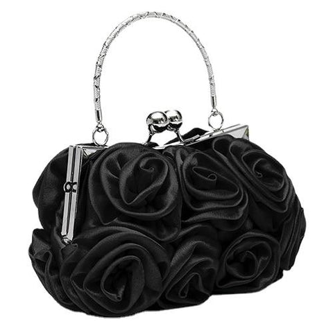 Trendy Elegant Ladies' Flower Pattern Clutch Handbags For Bridal Party