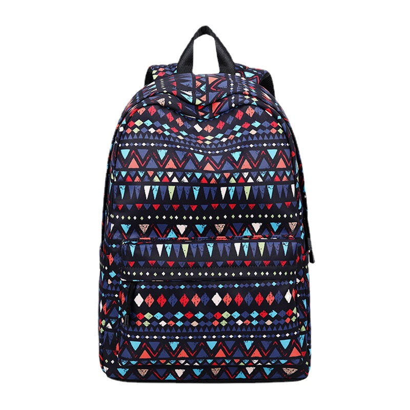 Women Waterproof Bohemian Printed National Backpack School Bag