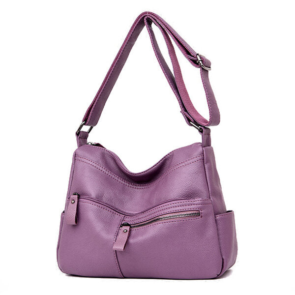 Women Faux Leather Leisure Shoulder Bag Crossbody