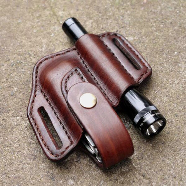 Men's Leather EDC Belt Loop Multitool Sheath
