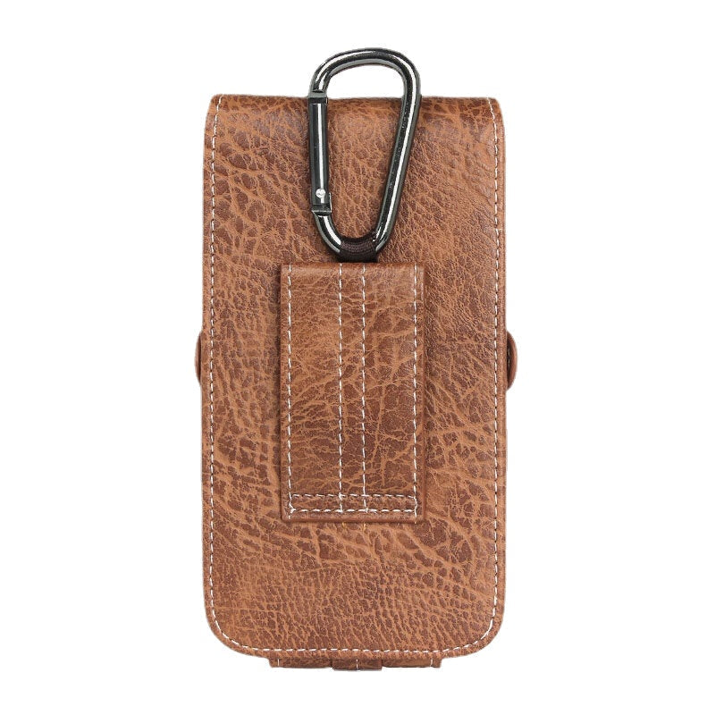 Men PU Leather EDC Multi-Purpose Belt Bag Vintage Lightweight Phone Bag Waist