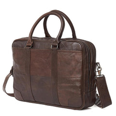 Genuine Leather Laptop Briefcase Crossbody for Business