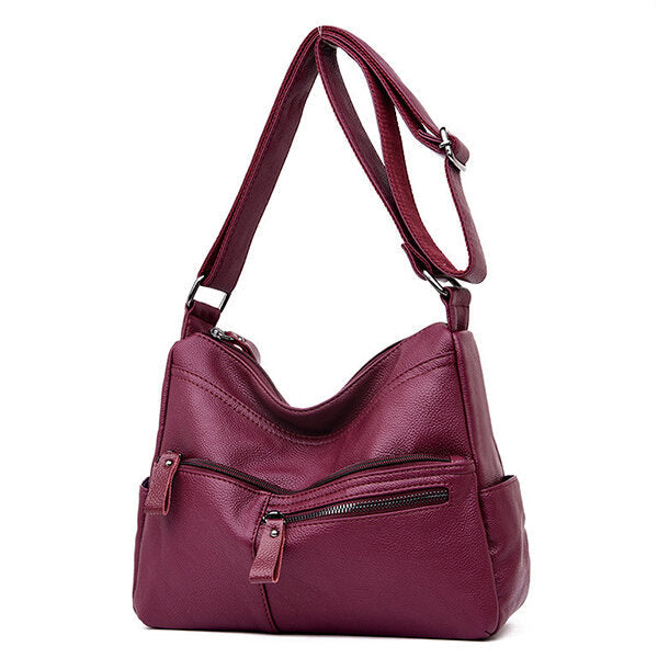 Women Faux Leather Leisure Shoulder Bag Crossbody