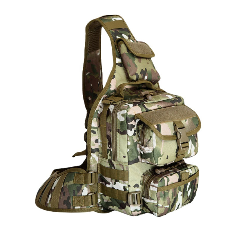 Men's Tactical Camouflage Nylon Shoulder Chest Bag for Outdoor Sports & Camping